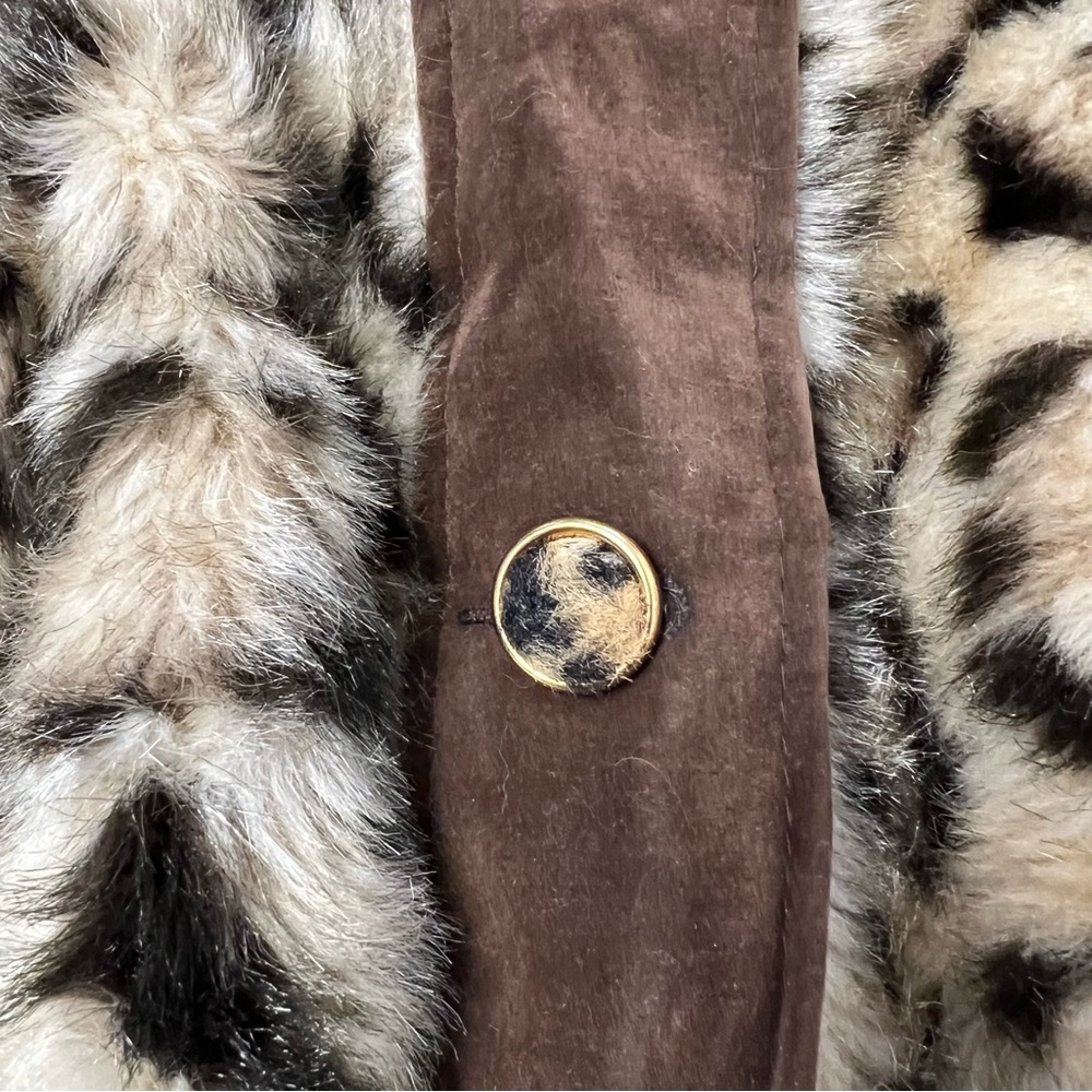 True‎ vintage Leopard Pattern Teddy Jacket - Picture 7 of 9